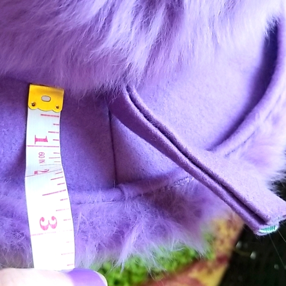 60s Miss DIOR by Christian Lilac Wisteria Angora Mod Mohair Fur Union Purple Hat - Picture 6 of 12